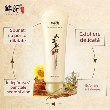 Han Ji Yurong Tear Mask – mască de față peel-off exfoliantă pentru îndepărtarea punctelor negre, strângerea porilor și hidratarea, 60 g, durată de valabilitate 3 ani