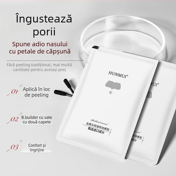 Han Lun Meiyu Set plasturi nazali pentru eliminarea punctelor negre și controlul sebumului – eliminare puncte negre, control sebum, strângere pori, iluminare ten; 4g×5 buc. + 4g×5 buc./cutie