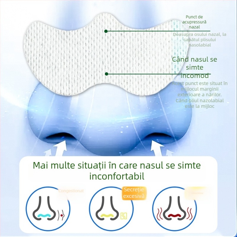 Bandă nazală pentru copii cu extracte din plante, parfum vegetal, îngrijire nazală de uz general