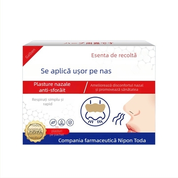 Plasture nazal anti-sforă cu aromă de plante — universal pentru toți utilizatorii și tipuri de piele, specificații normale