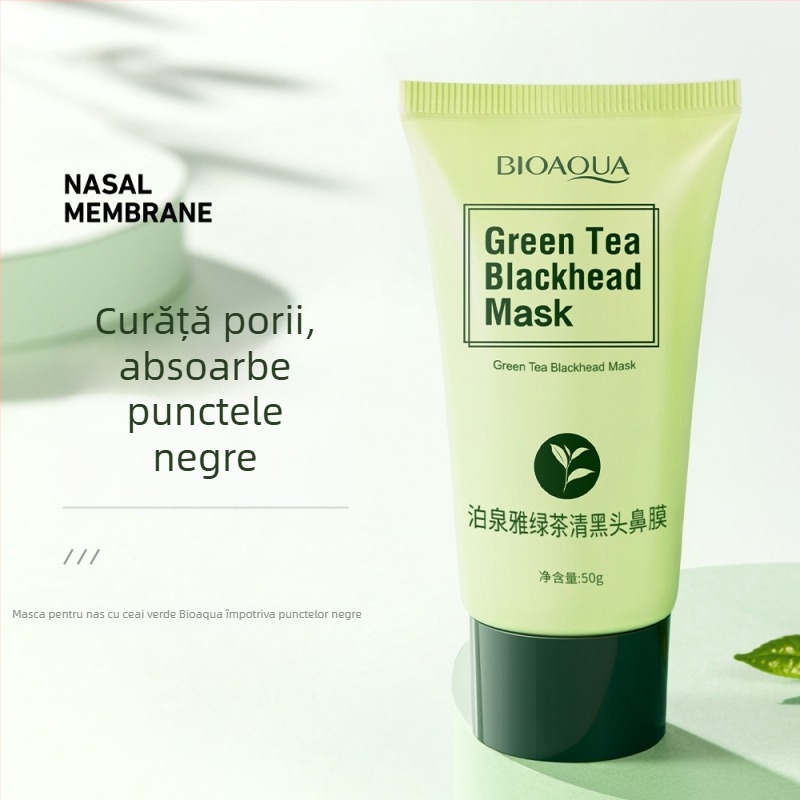 Poquanya mască nazală cu ceai verde pentru absorbția punctelor negre, Peel-off, îngrijire zonă T, conținut net 50, durată de valabilitate 3 ani