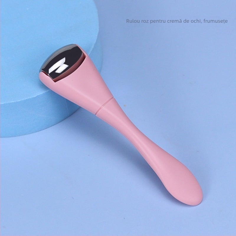 Masaj pentru ochi cu cap dublu, acționare manuală, role metalică și mâner ABS, 1 viteză, pentru uz casnic