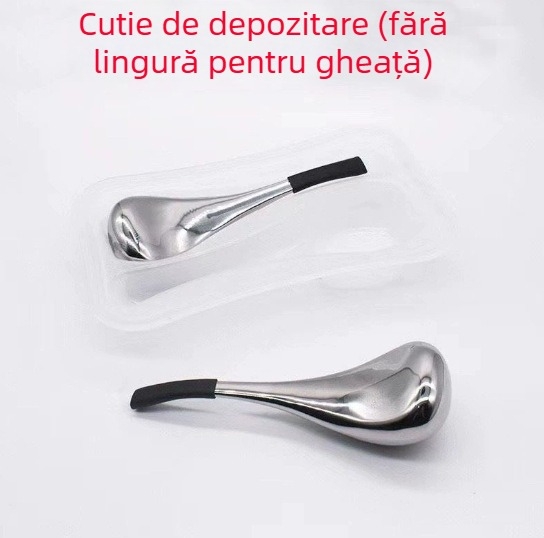 Lingură Ice Wave Ball din oțel inoxidabil pentru masaj de înfrumusețare, design manual, masaj facial, 80–98 g, pentru uz casnic și salon