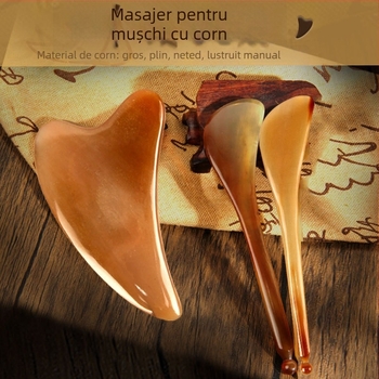 Tavă Gua Sha din corn pentru masaj facial și modelare a gâtului – 200 buc./cutie