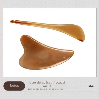 Tavă Gua Sha din corn pentru masaj facial și modelare a gâtului – 200 buc./cutie