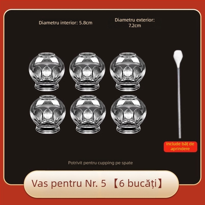 Set de cupping Morning Industry din sticlă pentru uz casnic – dispozitiv de medicină tradițională chineză