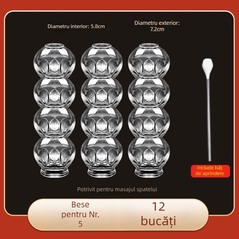 Set de cupping Morning Industry din sticlă pentru uz casnic – dispozitiv de medicină tradițională chineză