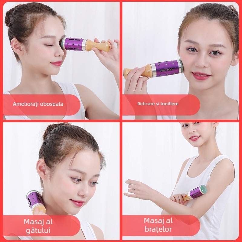 Dispozitiv de moxibustie facial cu aventurin, portabil, 4–6 găuri, cutie inclusă, marcă Arching ancient ai