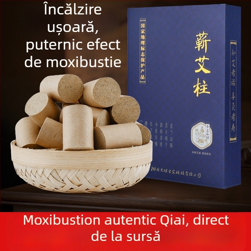 Dispozitiv de moxibustie facial cu aventurin, portabil, 4–6 găuri, cutie inclusă, marcă Arching ancient ai