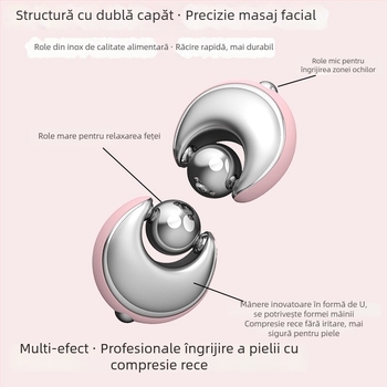 Roler de masaj din oțel inoxidabil pentru compresie rece și îngrijire a pielii, 1 viteză, utilizare acasă