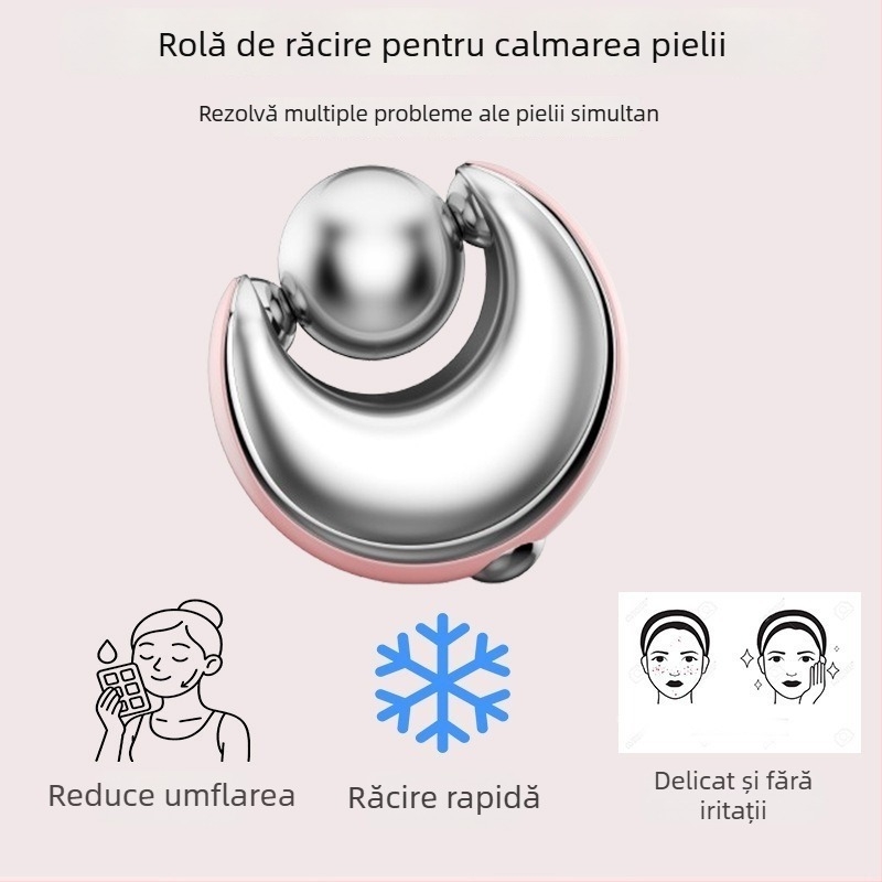 Roler de masaj din oțel inoxidabil pentru compresie rece și îngrijire a pielii, 1 viteză, utilizare acasă