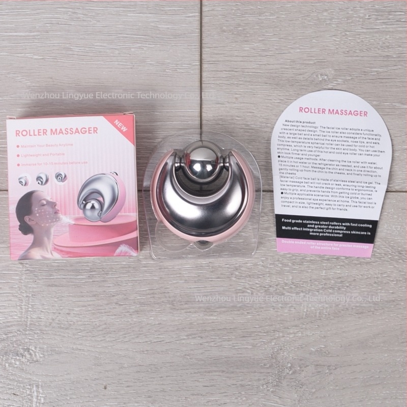 Roler de masaj din oțel inoxidabil pentru compresie rece și îngrijire a pielii, 1 viteză, utilizare acasă