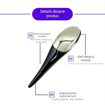 Dispozitiv pentru îngrijirea ochilor: aplicator de cremă pentru ochi și masaj – aliaj de zinc, manual, non-electric, pentru zona ochilor (Kaisheng)