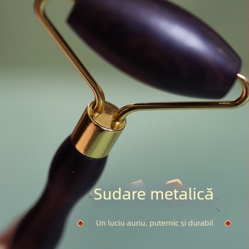 Rola facială din lemn – masaj manual pentru față, fermitate a pielii; material: lemn masiv; fără electricitate