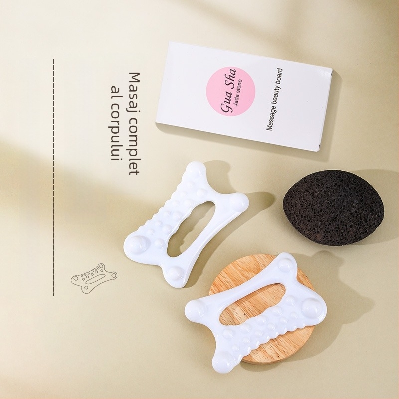 Placă Guasha pentru masaj Saint Yuekang (Material: rășină naturală; Greutate: 56 g; Cutie: 200 buc.; Potrivit pentru masaj de sănătate)