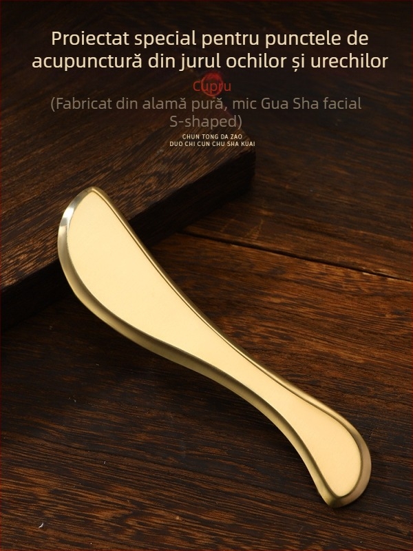 Placă de masaj Gua Sha pentru față, masaj zona ochilor pentru cercuri întunecate, terapie prin meridiane, 90 g, 25 buc./cutie