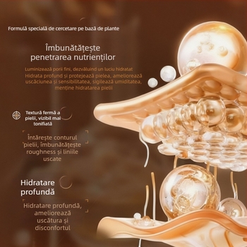 Runhuang mască cu Astragalus și Provitamina B5, cu acizi din fructe – cremă-gel, hidratează, tonifică, calmează roșeața, pentru toate tipurile de ten