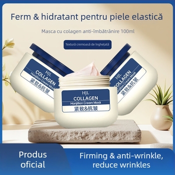 Cremă cu colagen anti-îmbătrânire și mască gel – Hidratantă, iluminatoare și tonifiantă pentru toate tipurile de ten; valabilitate 60 de luni.