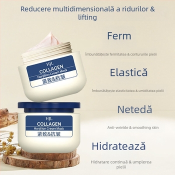 Cremă cu colagen anti-îmbătrânire și mască gel – Hidratantă, iluminatoare și tonifiantă pentru toate tipurile de ten; valabilitate 60 de luni.