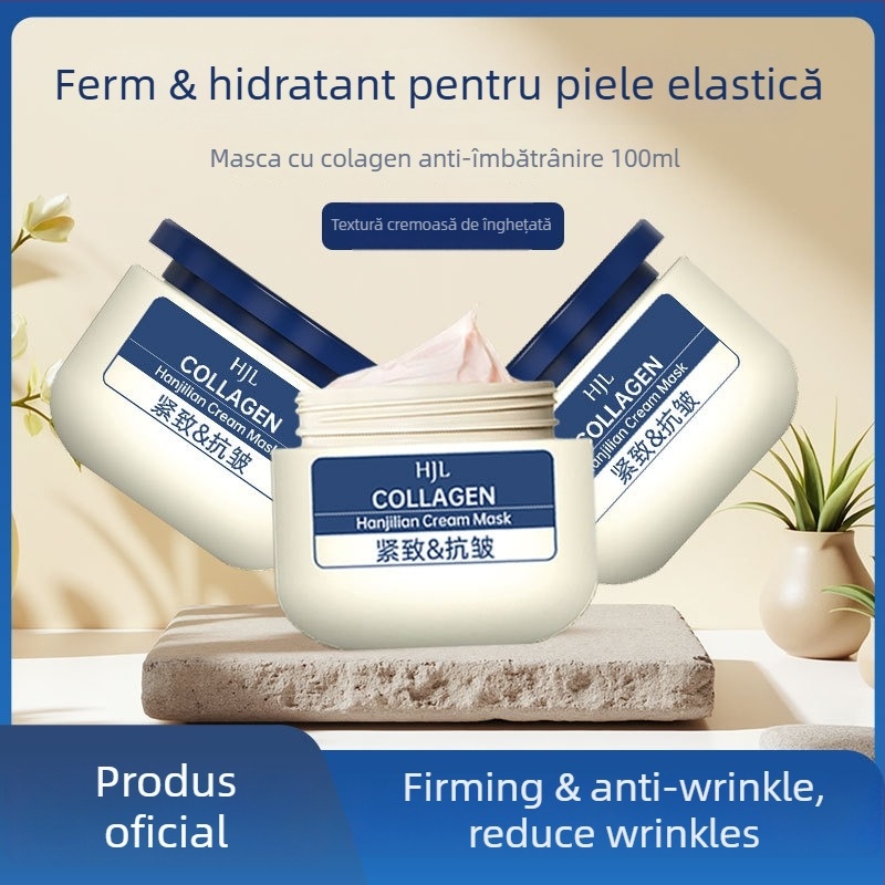 Cremă cu colagen anti-îmbătrânire și mască gel – Hidratantă, iluminatoare și tonifiantă pentru toate tipurile de ten; valabilitate 60 de luni.