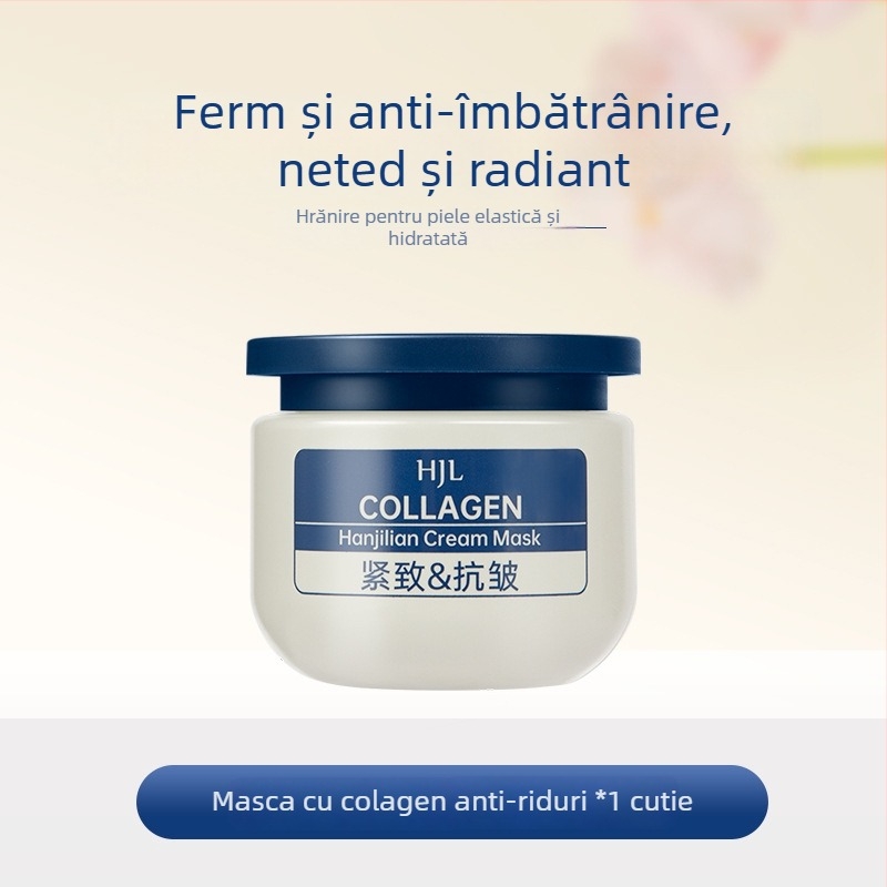 Cremă cu colagen anti-îmbătrânire și mască gel – Hidratantă, iluminatoare și tonifiantă pentru toate tipurile de ten; valabilitate 60 de luni.