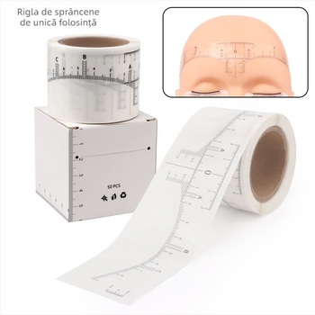 Riglă de sprâncene pentru tatuaj, de unică folosință, cu scară, 50 buc., instrument pentru începători, 60 g