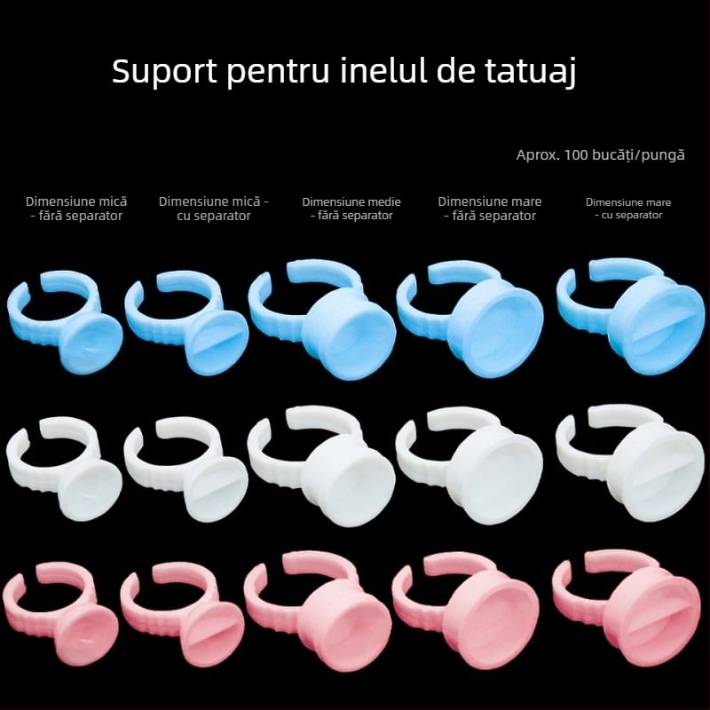 Căniță de pigmenți pentru tatuaj, pentru microblading sprâncene și tatuaj buze; unelte și accesorii pentru tatuaje; tavă pentru lipici gene; utilizare universală; conținut net aproximativ 50–70 g