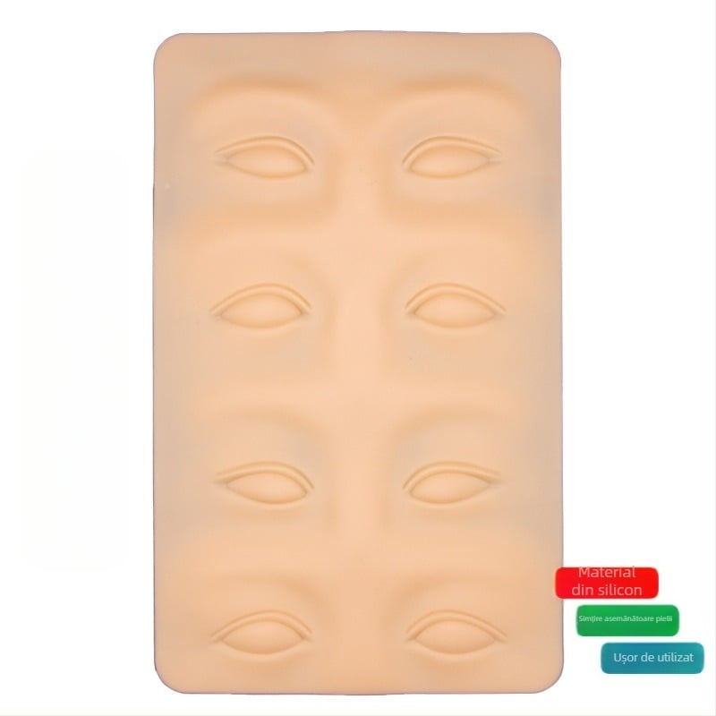 Piele de practică pentru tatuaje, silicon 3D – imitație de piele pentru sprâncene și ochi, pentru începători