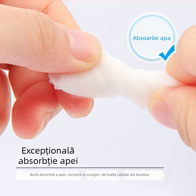 Dischete demachiante din bumbac gros, bumbac pur, pentru îndepărtarea machiajului, 500 bucăți