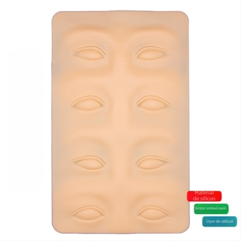 Piele de practică pentru tatuaj sprâncene (silicon), imitatie 3D a sprânenelor și ochilor, aproximativ 138,5 g/foaie, Guangzhou origine, pentru începători