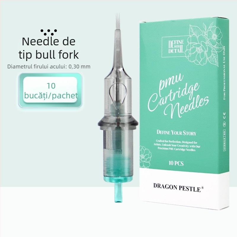 Vârf de ac PMU, de unică folosință, All-in-One pentru tatuaj sprâncene, buze și linie a ochilor