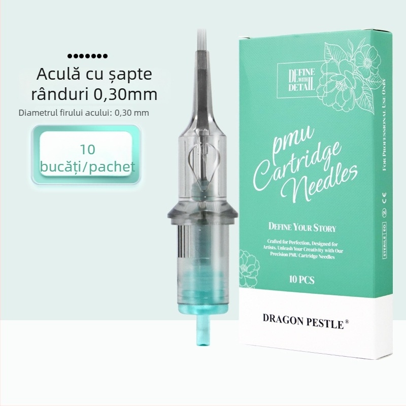 Vârf de ac PMU, de unică folosință, All-in-One pentru tatuaj sprâncene, buze și linie a ochilor