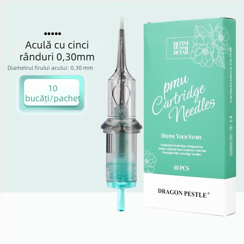 Vârf de ac PMU, de unică folosință, All-in-One pentru tatuaj sprâncene, buze și linie a ochilor