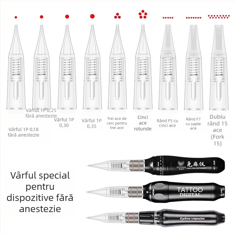 Ace de tatuaj pentru mașina de microblading, compatibilitate universală, greutate netă 20 g, 100 bucăți în pachet, etichetare privată licențiată