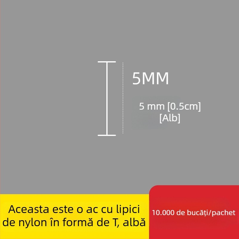 Ac pentru pistol de etichetare din nailon, formă I, ac fin din plastic, 10.000 buc.; Material: PP reciclat; Utilizări: pantaloni, șosete, pulovere, lenjerie, perdele, îmbrăcăminte, cataramă spate sutien