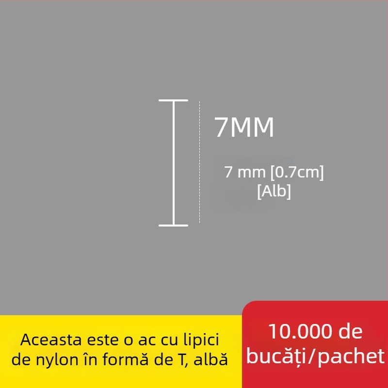 Ac pentru pistol de etichetare din nailon, formă I, ac fin din plastic, 10.000 buc.; Material: PP reciclat; Utilizări: pantaloni, șosete, pulovere, lenjerie, perdele, îmbrăcăminte, cataramă spate sutien