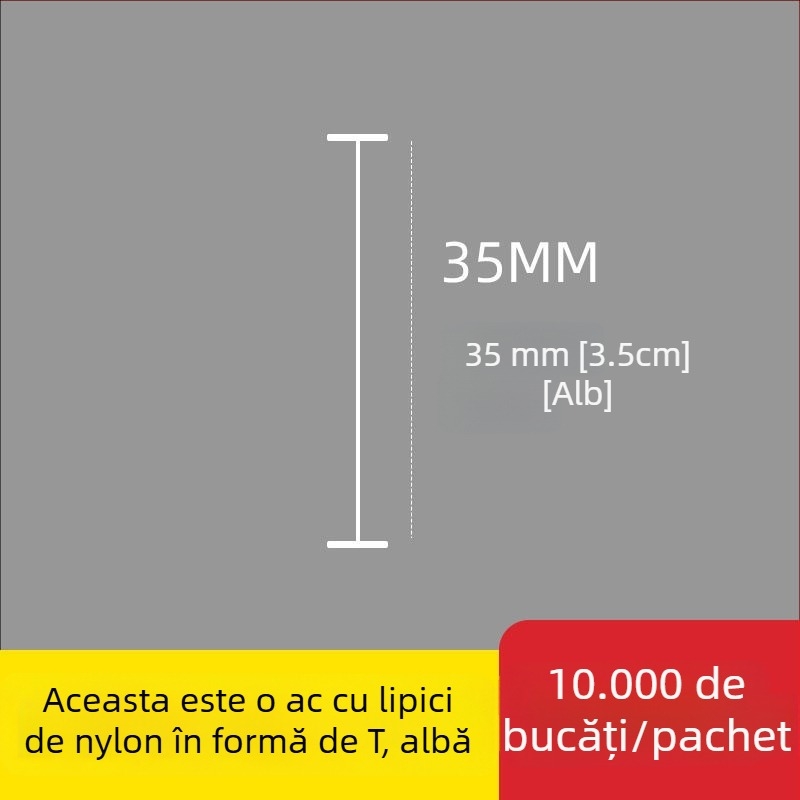Ac pentru pistol de etichetare din nailon, formă I, ac fin din plastic, 10.000 buc.; Material: PP reciclat; Utilizări: pantaloni, șosete, pulovere, lenjerie, perdele, îmbrăcăminte, cataramă spate sutien