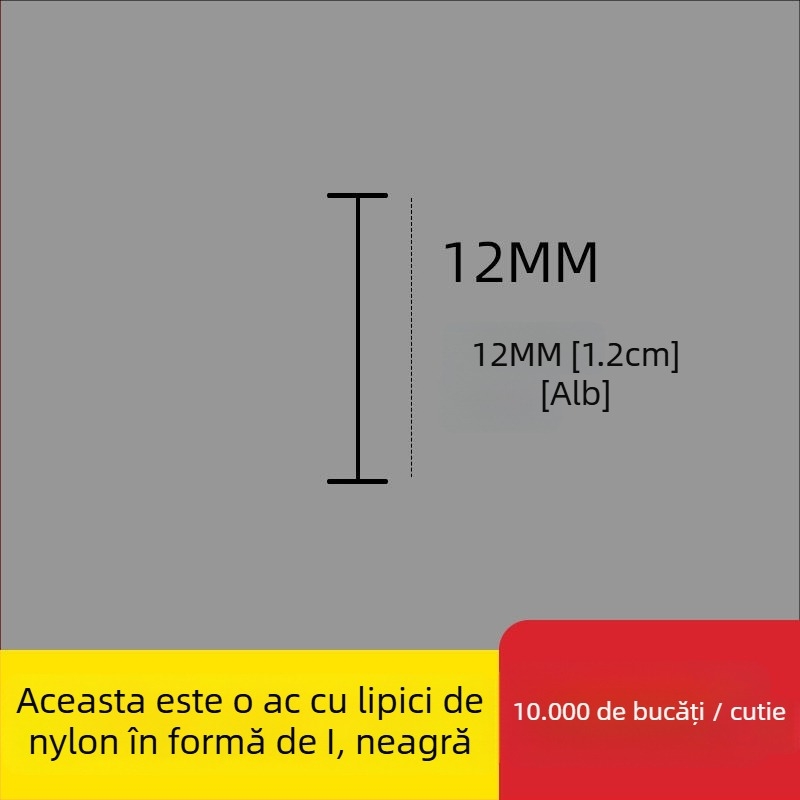 Ac pentru pistol de etichetare din nailon, formă I, ac fin din plastic, 10.000 buc.; Material: PP reciclat; Utilizări: pantaloni, șosete, pulovere, lenjerie, perdele, îmbrăcăminte, cataramă spate sutien