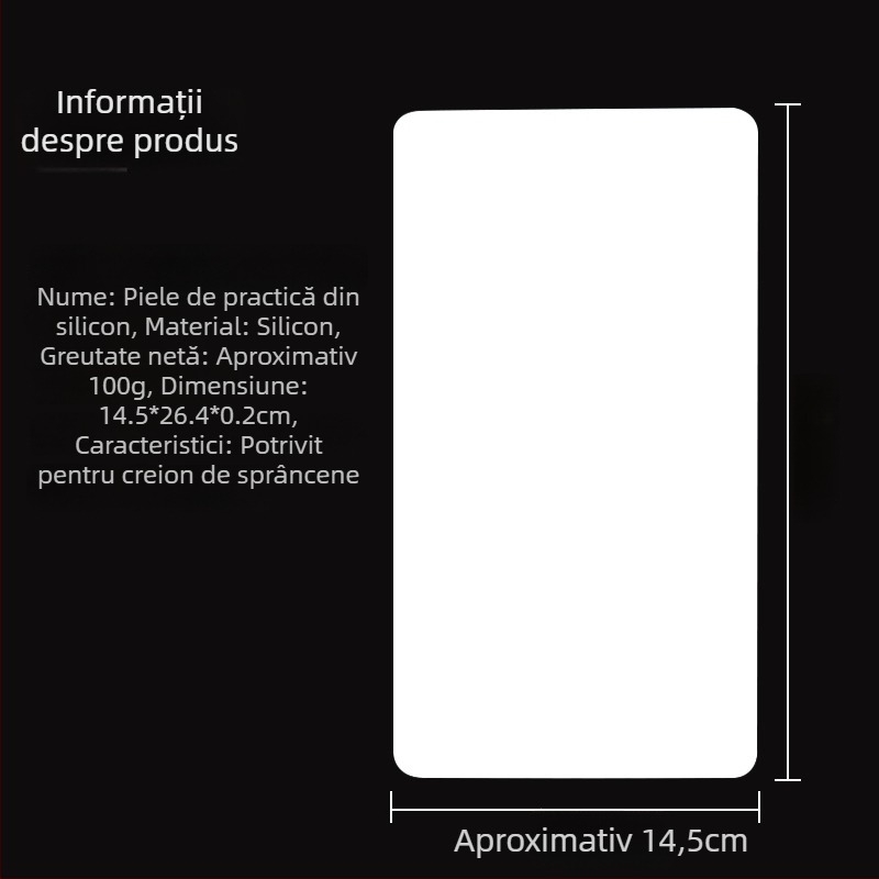 Piele de siliconă pentru exerciții de tatuaj la sprâncene, piele goală plată, pentru începători, instrument de practică pentru make-up semi-permanent