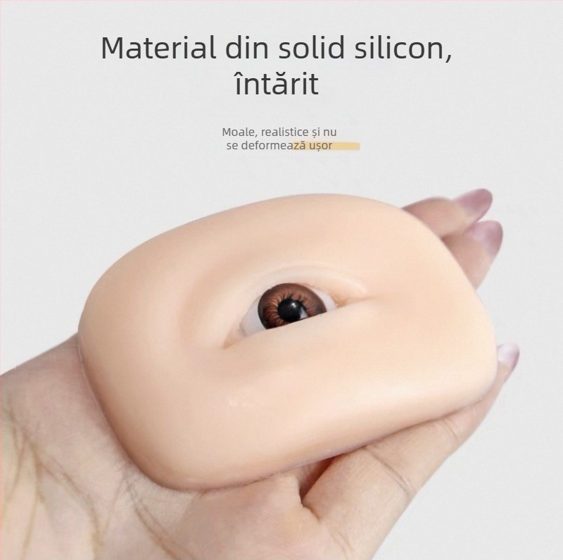 Modul de antrenament 5D din silicon pentru ochi și sprâncene, pentru tatuaje - silicon moale, simulare 3D a ochilor și sprânenelor, pentru începători