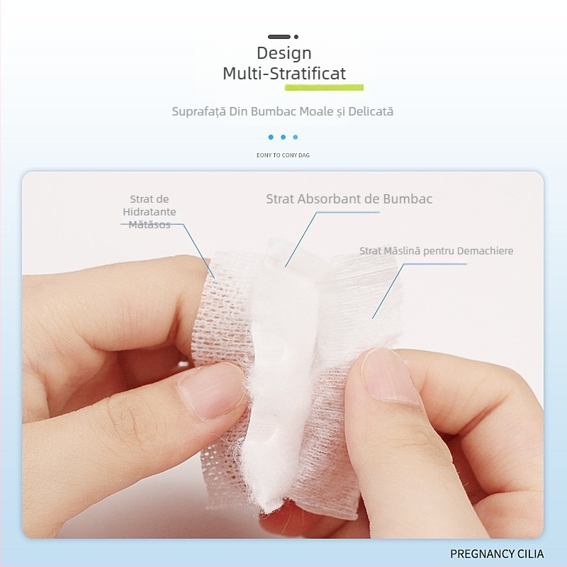 Indy Dischete demachiante din bumbac îngroșate – fără scame, pentru față, pregătite pentru etichetă privată