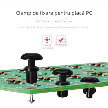 R-tip nailon rivet cu extindere din plastic și cataramă; Material: Nylon PA-66; Standard: Standard Național; Tip de pin: cuie de presiune