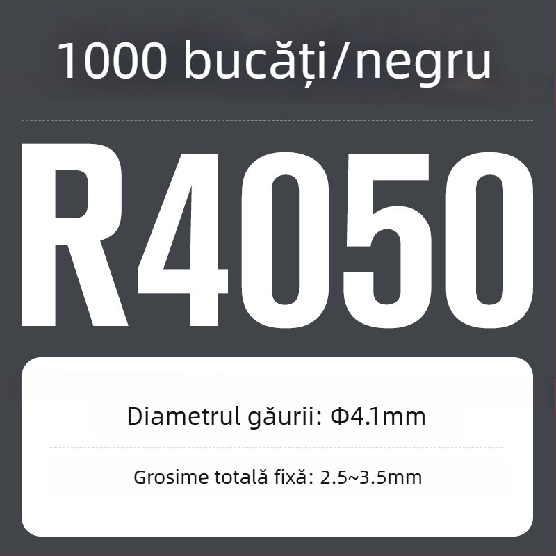 R-tip nailon rivet cu extindere din plastic și cataramă; Material: Nylon PA-66; Standard: Standard Național; Tip de pin: cuie de presiune