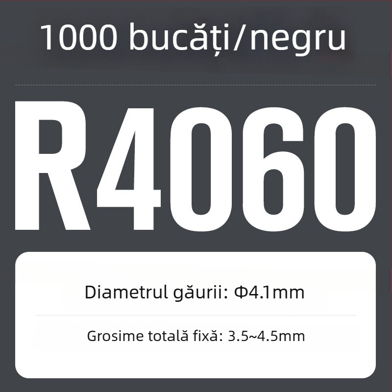R-tip nailon rivet cu extindere din plastic și cataramă; Material: Nylon PA-66; Standard: Standard Național; Tip de pin: cuie de presiune