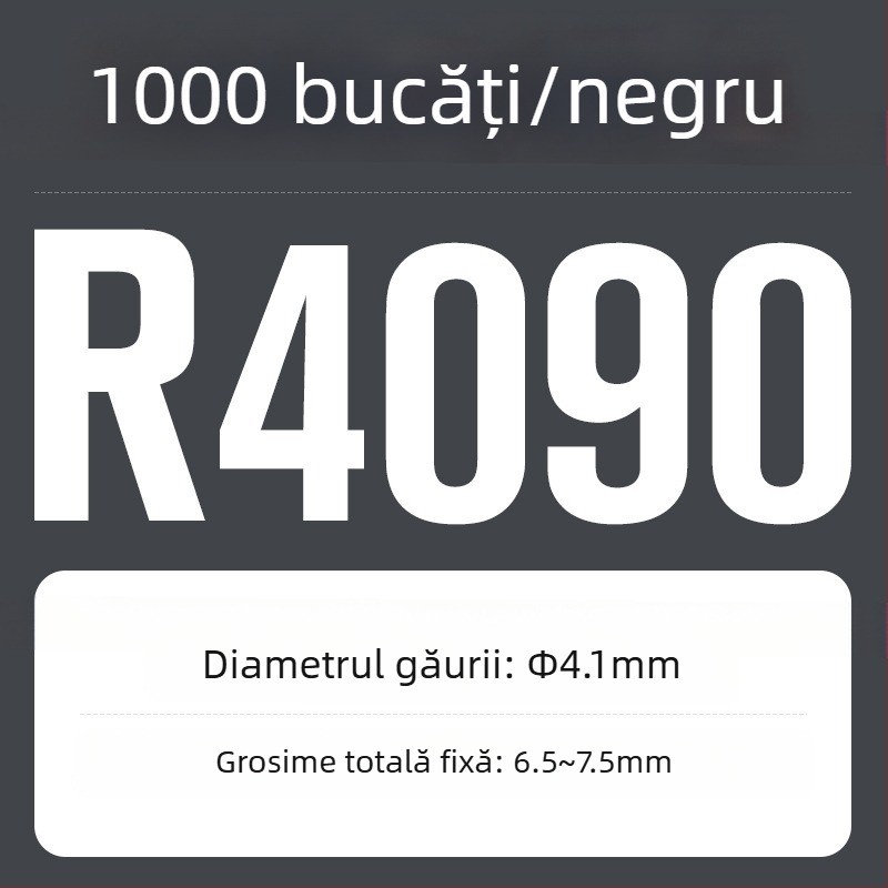 R-tip nailon rivet cu extindere din plastic și cataramă; Material: Nylon PA-66; Standard: Standard Național; Tip de pin: cuie de presiune