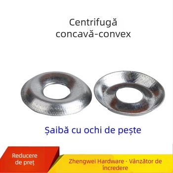 Fisheye Washer, tip bol în formă de bol, zimată, zincată, oțel-carbon Q235, Clasa A