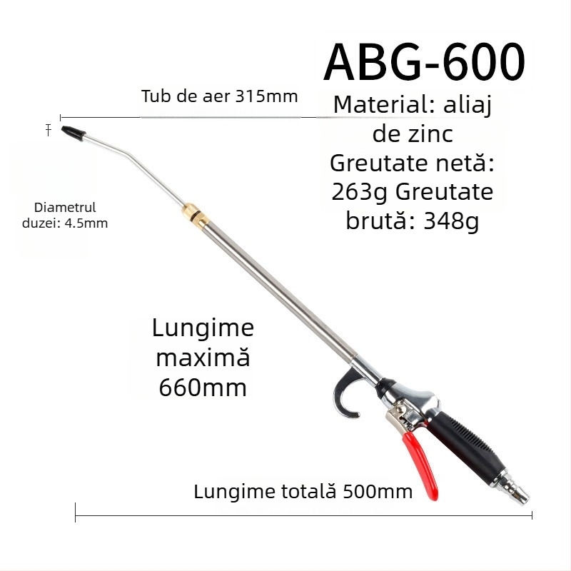 Sanyu AR-10 pistol pneumatic pentru suflare praf, de înaltă presiune, piston din plastic-otel, 0,15 kg