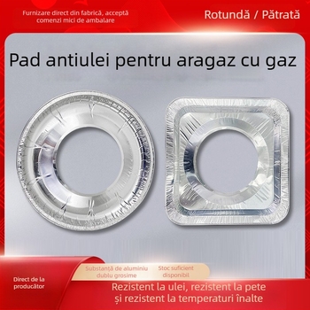 Covoraș de protecție din folie de aluminiu pentru aragaz, rotund, 50 microni, suport pentru aragaz, Dongsheng