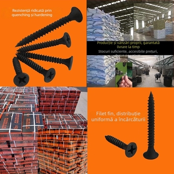 Snowteng șuruburi autoforante pentru gips-carton, cap încastrat, fosfotate, oțel carbon 1022, GB14210