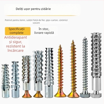 Șurub de expansiune autofiletant cu țeavă de expansiune din oțel, marca Neck Strength, clasele B și C